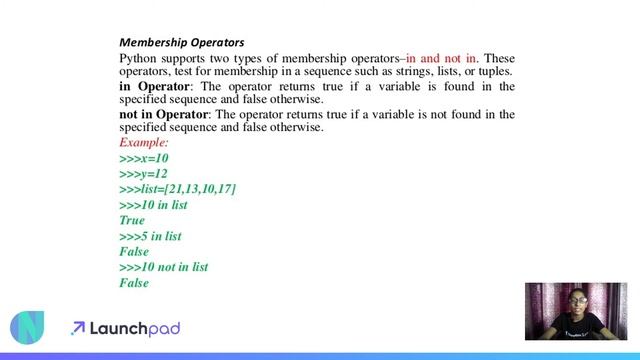 Operators in Python смотреть онлайн