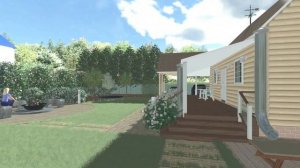 3D визуализация проекта участка 10сот в Realtaime Landscaping Architect