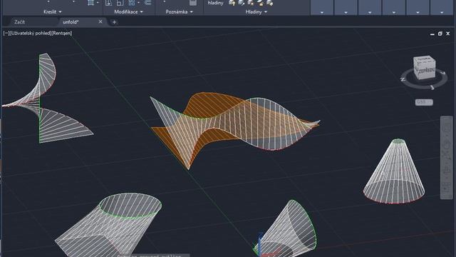 UnfoldRS utility for AutoCAD - unfold flat patterns from ruled surfaces