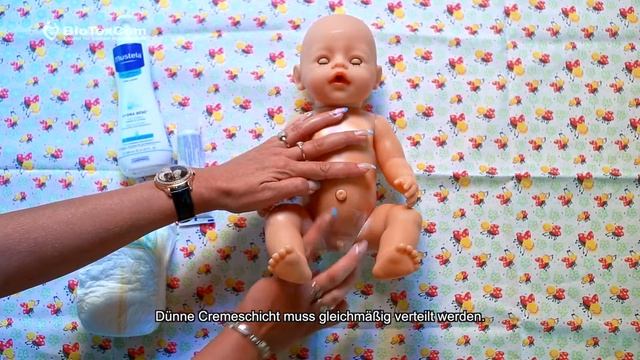 Gebrauch von der Creme bei Babys