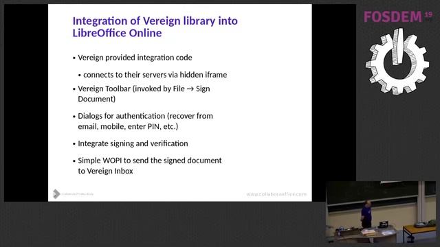 Vereign toolbar in LibreOffice Online Technical aspects of integration of a 3rd party document sign смотреть онлайн