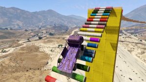 Long Cars vs Stairs in GTA 5