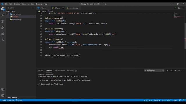 How to make poll commands for Discord Bot using Discord py