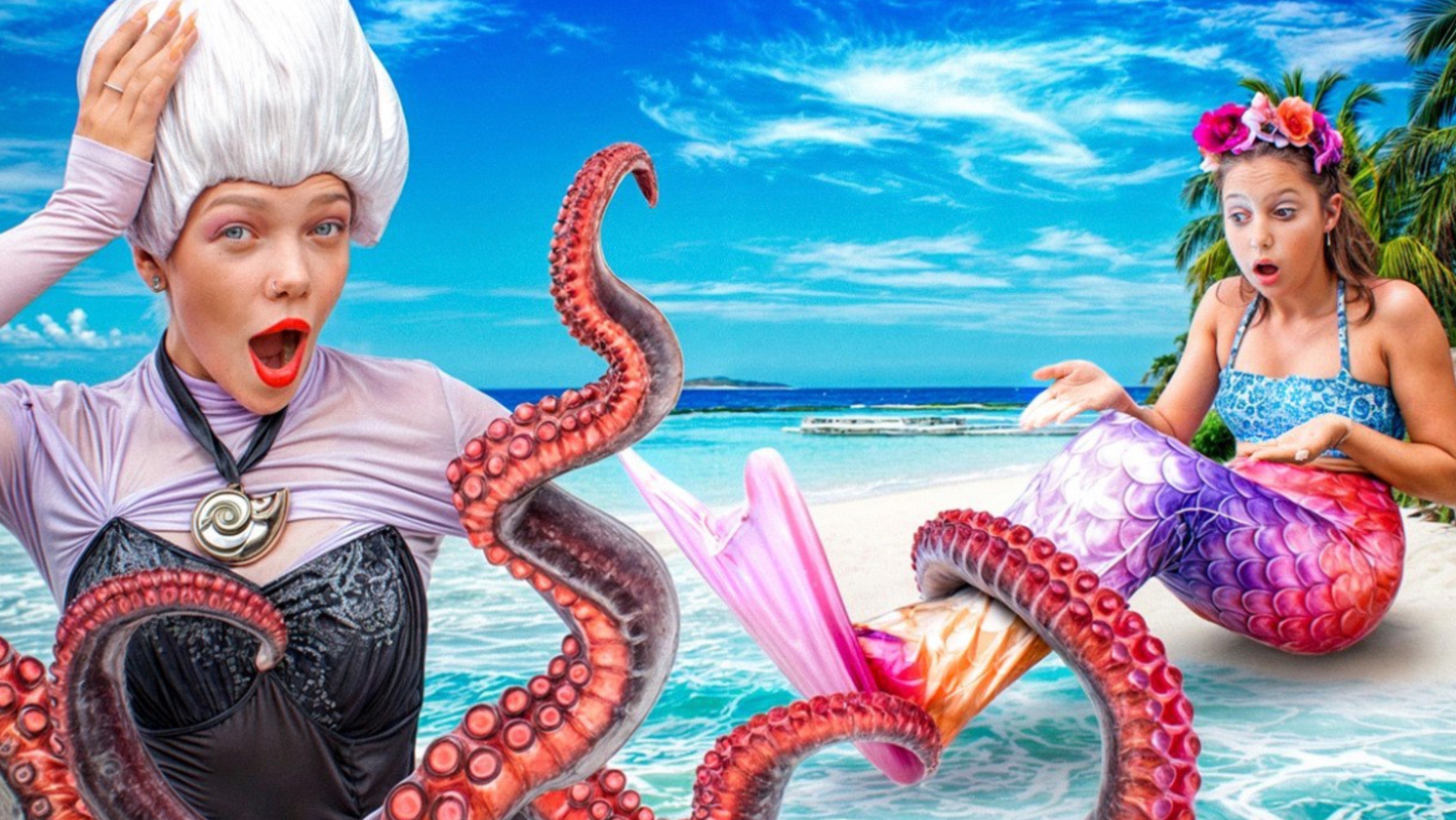 СТАЛИ РУСАЛКАМИ!Злая Ведьма Заколдовала Нас!