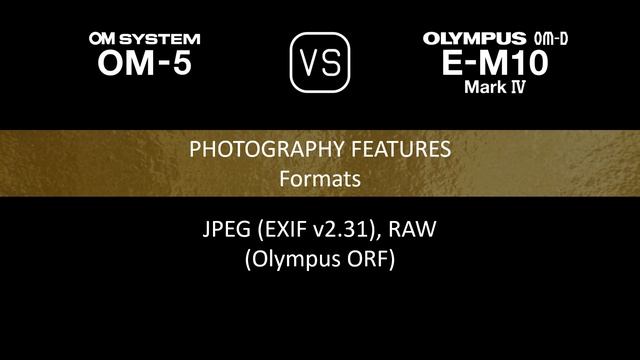 OM SYSTEM OM-5 Vs. Olympus OM-D E-M10 Mark IV: A Comparison Of Specifications
