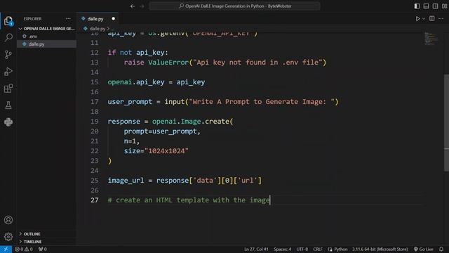 Image Generation with the OpenAI API (DALL-E) in Python | Text to Image Generator in Python