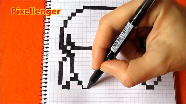 Леди Баг Как рисовать по клеточкам Простые рисунки How to Draw  Ladybug Pixel Art