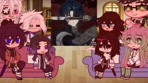 The hashira react to giyuu as wriothesley//•NIGHT FALL•// demon slayer x genshin impact//