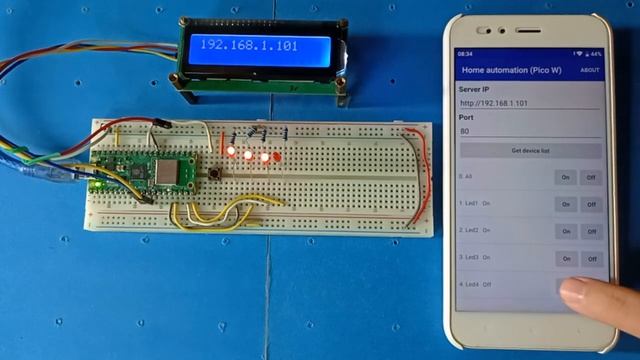 Raspberry Pi Pico W : Home automation using Wifi (Python)