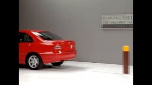 Краш-тест заднего бампера на Mercedes-Benz W203 C-Class.