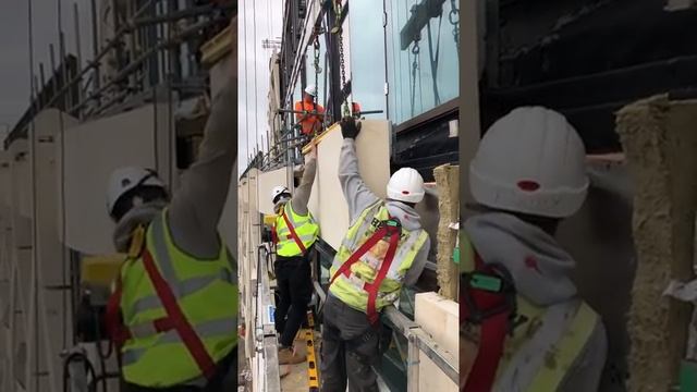 GRC glass reinforced concrete panels been installed by our team. смотреть онлайн