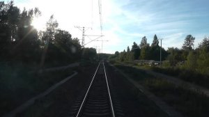 Выборг - Финская граница из кабины машиниста поезда | Vyborg - Finnish border cab ride Viipuri Suom
