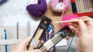 3 старт Прихватка спицами или подставка под горячее /Yarnart jeans/Knitpro zing/Вязальные триостарт