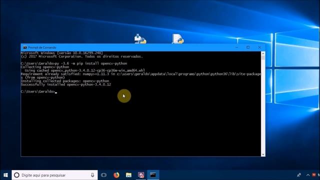 Install OpenCV Python in 1 minute on Windows