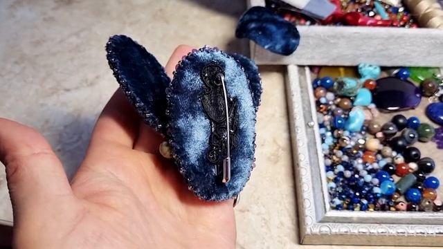 Брошь мотылёк своими руками #брошь #вышивка