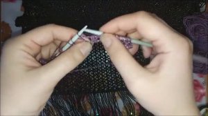 Узор спицами ажурная сетка.Как связать шарф очень быстро.Scarf for the evening.