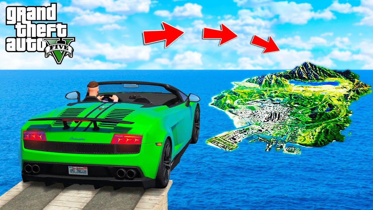 ПЕРЕПРЫГНУЛ ВСЮ КАРТУ на ЛАМБОРГИНИ в ГТА 5 МОДЫ - ЭКСПЕРИМЕНТЫ в GTA 5 MODS