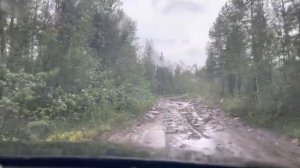 Дорога 47К-037 Умба-Муна-Инга-Кировск. Жёсткий брод через реку Тедзойок.