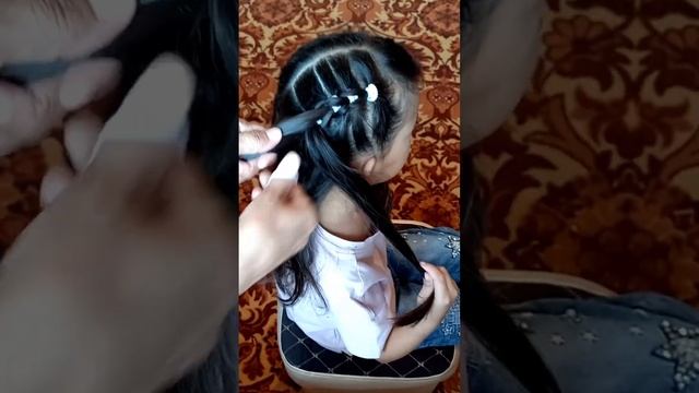 Шаш өру. Коса из резинок. Прически. смотреть онлайн