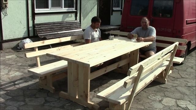СТОЛ С ЛАВКАМИ ДЛЯ БЕСЕДКИ! смотреть онлайн