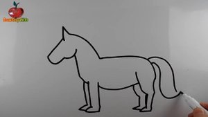 How to Draw a Horse Step by Step Very Easy / Drawing on a Whiteboard