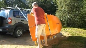 Homemade Boat Loader / Устройство для погрузки и перевозки лодки на крыше авто