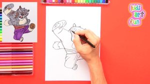 How to draw Tai Lung from Kung Fu Panda