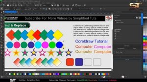 Find and Replace in Coreldraw | Detail Class | Step by Step by Simplified Tuts