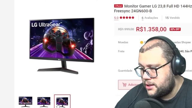 Monitor Gamer LG 23,8 Full HD 144Hz 1MS HDMI DP IPS HDR Freesync 24GN600 B смотреть онлайн
