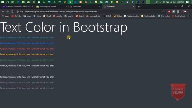 Bootstrap 4 Tutorial in Hindi Part 02: Bootstrap 4 text and background colour typography in urdu смотреть онлайн