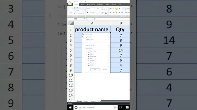 Excel data me filter kaise apply! how to use a filter in  Excel with shortcut key #excel #trick