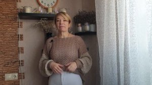 Простой , ну очень простой, но эффектный джемпер крючком.  Как вязала . Узор и образы.