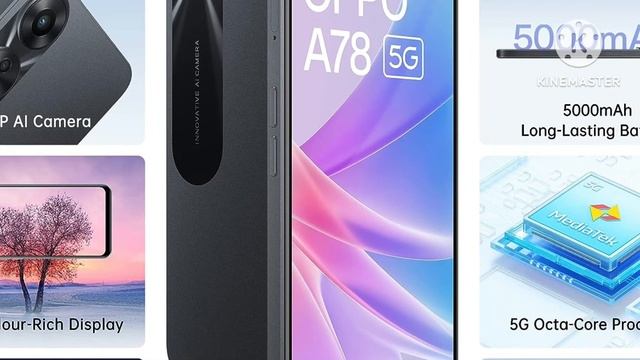 Oppo A78 5G (Glowing Blue, 8GB RAM, 128 Storage) | 5000 mAh Battery with 33W SUPERVOOC Charger
