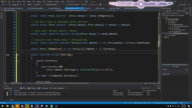 C# Boot Camp. Chapter 3: Sweet C#. Lesson 12: Operators overloading смотреть онлайн