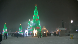 В Самаре на Новый год выпал настоящий снег.