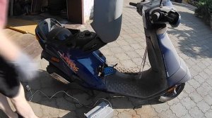 Первая заводка скутера DERBI VAMOS, после 5 лет простоя без движения.