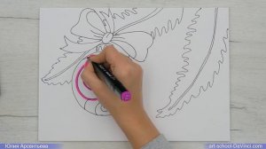 Онлайн-урок рисования для детей "Новогодняя открытка"