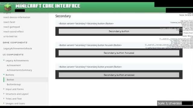 New UI Docs - Minecraft Bedrock Leaks