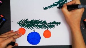 3 детских рисунка на новый год 2022 / Раскраска с блёстками | 3 Children's drawing for New Year 202