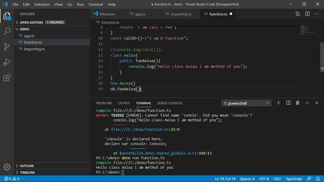 Callback functions in typescript tutorial  Deno js tutorial  in hindi