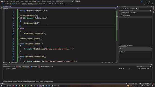 Skip code, or make code debug/production only [DotNet Development] (Debugging Tips!)