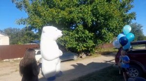 Купила металл для забора,  пришол МЕДВЕДЬ, отпраздновали днюху!