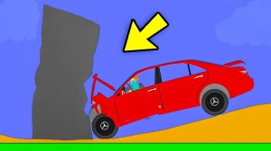 МЕРСЕДЕС ПРОТИВ ОГРОМНОГО КАМНЯ! САМАЯ БЕЗУМНАЯ АВАРИЯ! СИМУЛЯТОР РАЗРУШЕНИЯ МАШИН В Algodoo