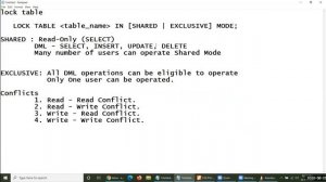 DBMS   Concurrency using Locks