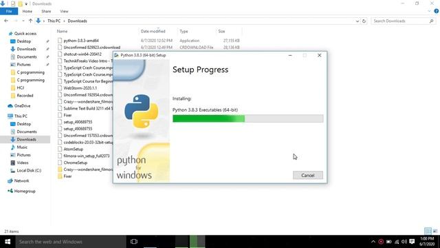 Python 3.8.3 download and installation in Windows 10 || install python on windows 10