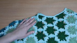 Предлагаю связать пелерину «Звонкое лето» из 100% хлопка красивыми мотивами «Звездочки»