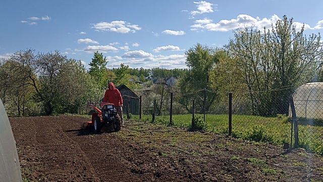 весенняя вспашка. мотоблок Кентавр смотреть онлайн