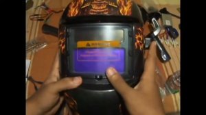 unboxing an auto darkening welding helmet