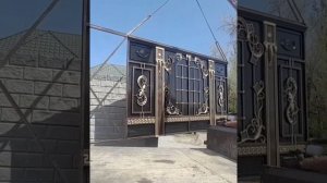Консольные Ворота!Консольные ворота со средней балкой своими руками