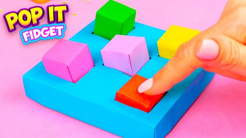 Как сделать Оригами Игрушку Антистресс из бумаги без клея Поп ит своими руками